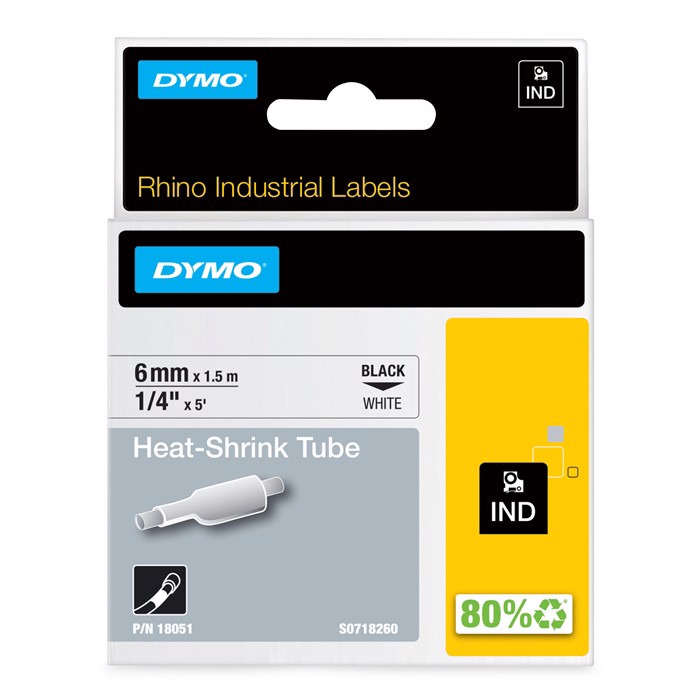 Tape Rhino 6mm x 1,5m Schrumpfschlauch bl/weiß