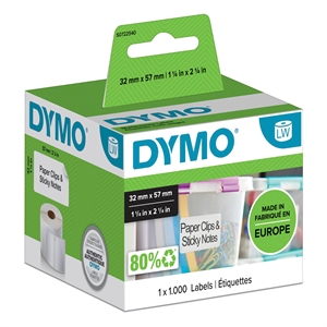 Dymo-Etikett Multi 32 x 57 entfernen Weiß mm, 1000 Stk.