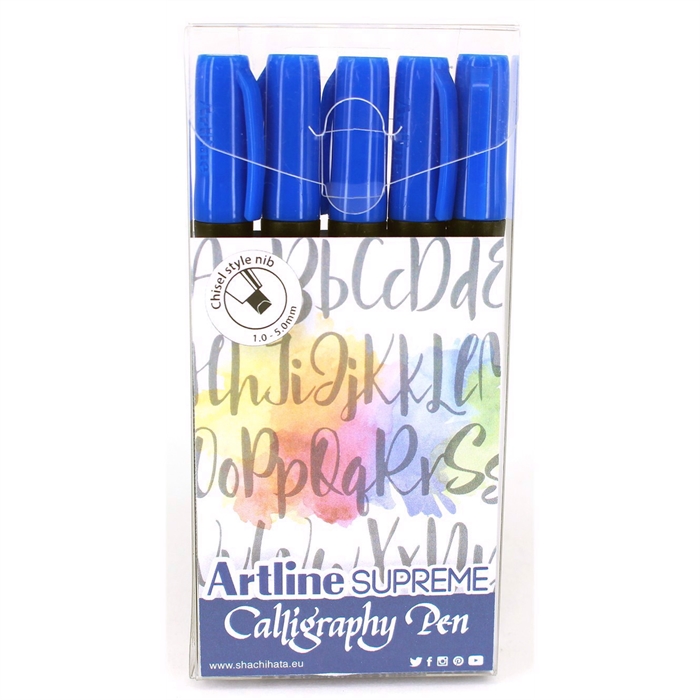 Artline Supreme Kalligrafie-Stift 5 - Set blau