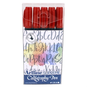 Artline Supreme Calligraphy Pen 5 - Set Rot