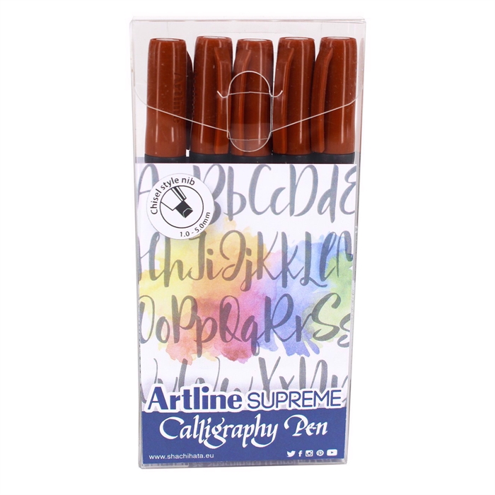 Artline Supreme Calligraphy Pen 5 - Set Sepia.