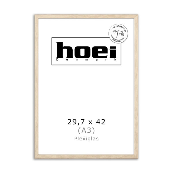 Eichenholzrahmen für Fotos und Plakate 29,7 x 42 PLEXI cm (A3)
