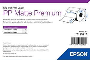 Epson PP Matte Label Premium, Gestanzte Etiketten, 76 x 51 mm (535 Etiketten)