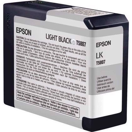 Epson Light Black 80 ml Tintenpatrone T5807 - Epson Pro 3800 und 3880