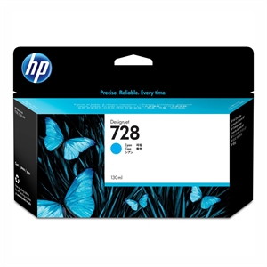 HP 728 130-ml-Patrone Cyan DesignJet