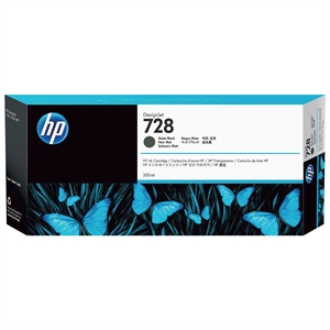 HP 728 300-ml-Patrone Matte Black DesignJet