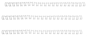 GBC Drahtbinderücken 3:1 NO6 9,5mm A4 weiß (100)