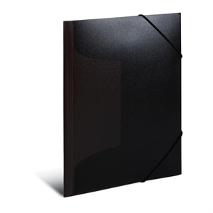 HERMA 3-Klapp- Gummizwischenmappe PP A3 transparent schwarz