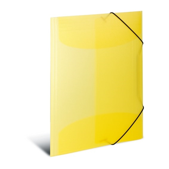 HERMA 3-Klappen-Gummimappe PP A3 transparent gelb