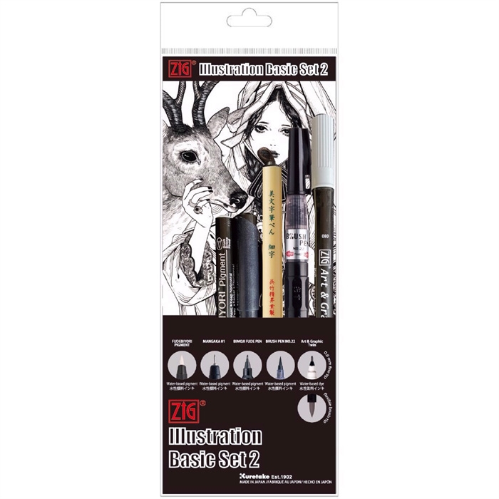 ZIG Illustration Basic Pen Set