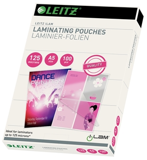 Leitz Laminierfolientasche glänzend 125my A5 (100)