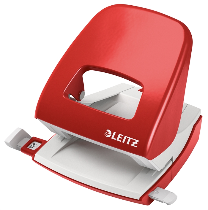 Leitz Locher 5008, 2 Löcher für 30 Blatt, rot