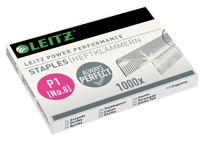 Leitz Heftklammer Nr. 8 P1 für 15 Blatt (1000 Stück)