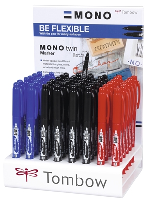 Tombow Fineliner MONO Twin Pen 0,4/0,8 Display Sortiment (48)