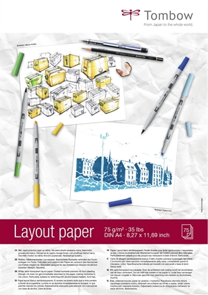 Tombow Layout-Block A4 75g 75 Blätter