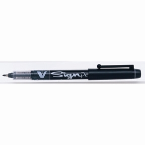 Pilot Filzstift mit Kappe V-Signpen 2,0 Schwarz