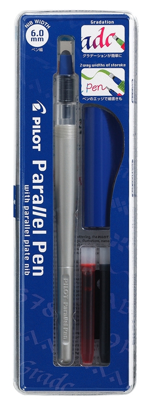 Pilot Kalligrafie-Feder Parallel Pen 6,0 mm Set schwarz