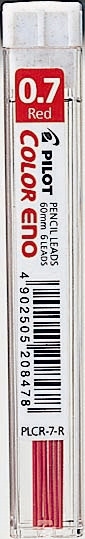 Pilot produziert farbige Color ENO 0,7mm HB Stifte in Rot (6 Stück).