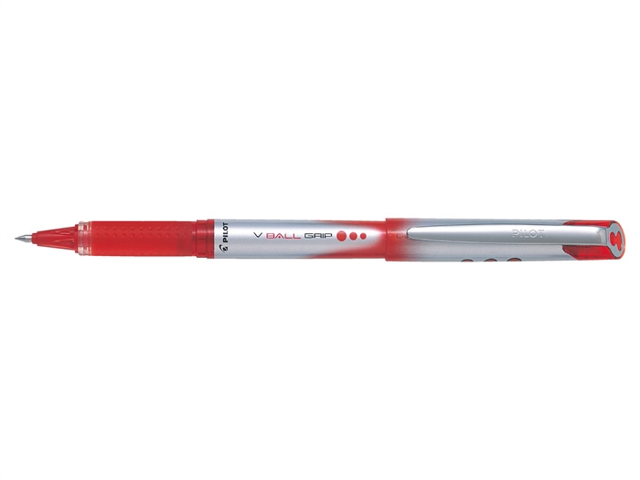 Pilot Kugelschreiber mit Kappe V-Ball Grip 0,7 rot