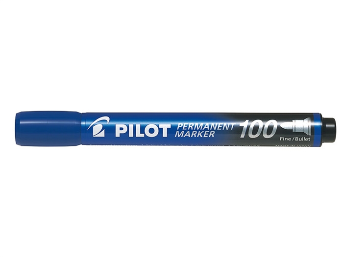 Pilot Marker Permanent 100 rund blau.