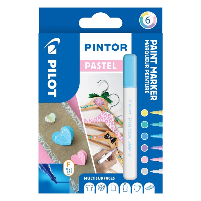 Pilot Marker Pintor Fine Pastel Mix 1,0 Stück (6)