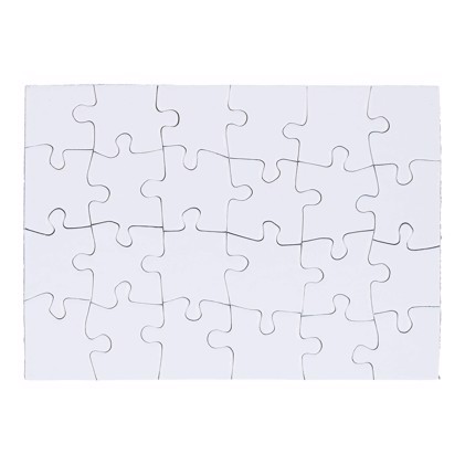Sublimation Puzzle 10 x 14 cm - Cardboard 24 pcs | PUZ.100.140.001