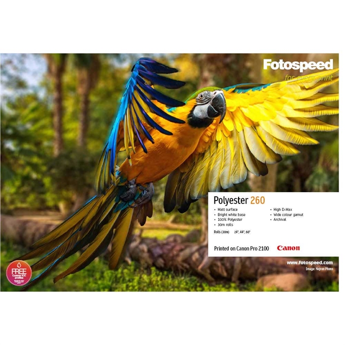 Fotospeed Polyester (Matt) 260 g/m² - 24" x 30 Meter