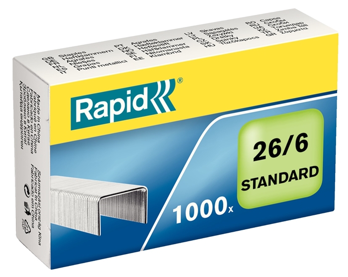 Rapid Heftklammern 26/6 Standard verzinkt (1000)