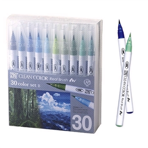 ZIG Clean Color Brush Pen Set B mit 30 Stiften