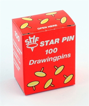 Svenska Stecknadeln Zeichenstifte Star Pin blanker Stahl (100)