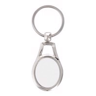 Oval shape Keychain - 37 x 24 mm Packed per piece in a black gift box.