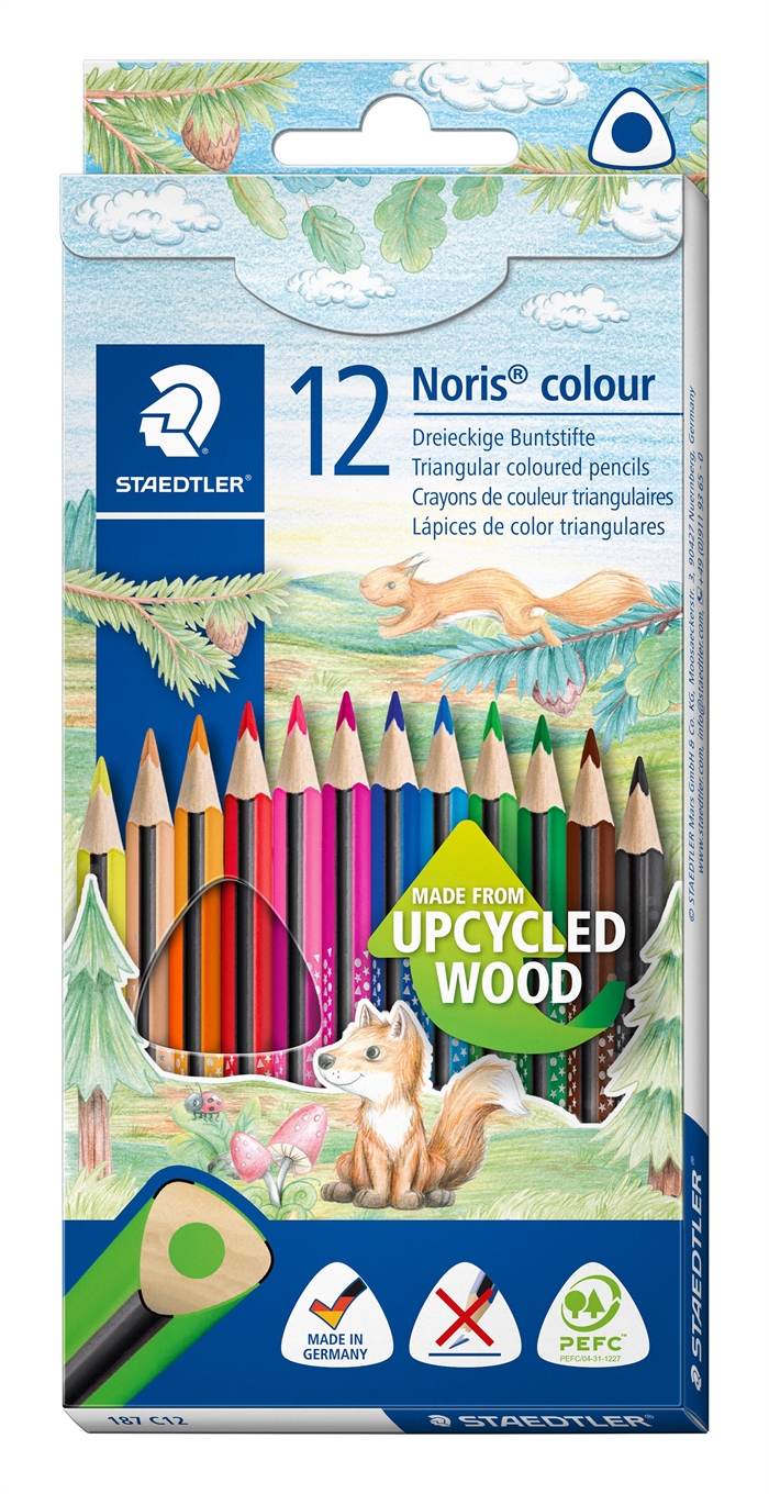 Staedtler Farbstift Noris Upcycled Wood Dreieckig (12)