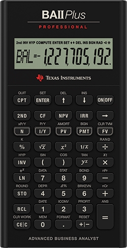 Texas Instruments BAII Plus Pro Finanzrechner UK Anleitung