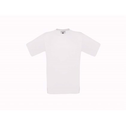 T-Shirt B&C Exact 150 White Cotton - 86-92 / 1-2 years 