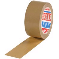 tesa 4100, Premium Verpackungsband geprägt, Braun - 50 mm x 66 Meter