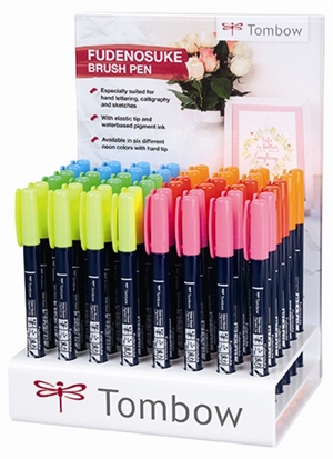 Tombow Marker Fudenosuke Hard Display Neon (48)