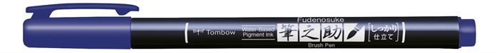 Tombow Marker Fudenosuke hard blau