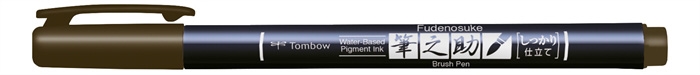 Tombow Marker Fudenosuke hartes Braun