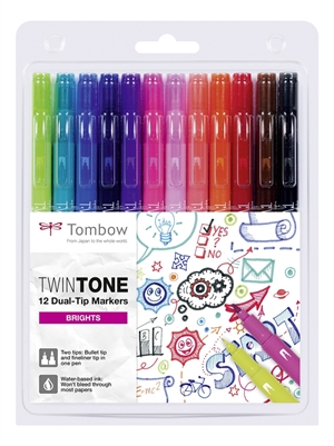 Tombow Marker TwinTone hell 0,3/0,8 (12)