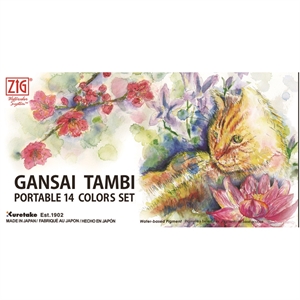 ZIG GANSAI TAMBI tragbares 14-Farben-Set