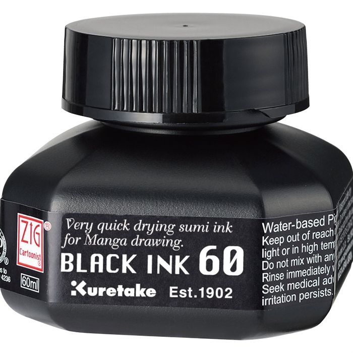 ZIG Cartoonist Schwarze Tinte 60 schwarz