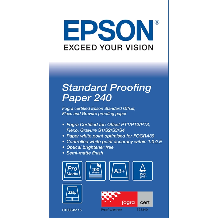 Epson Standard Proofing Paper, DIN A3+, 100 Blatt