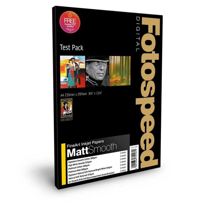 Fotospeed Fine Art Matt Smooth A4 Test Pack, 18 Blatt
