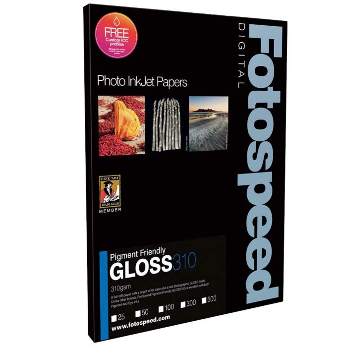Fotospeed PF Gloss 310 g/m² - A3+, 25 Blatt