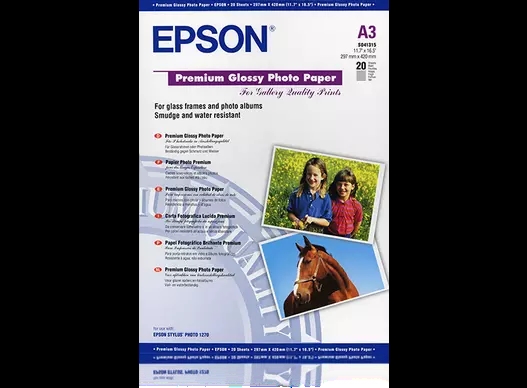 Epson Premium Glossy Fotopapier 255 g/m², A3, 20 Blatt