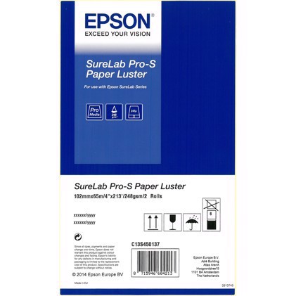 Epson SureLab Pro-S Papier Luster BP 3,5" x 65 Meter 4 Rollen