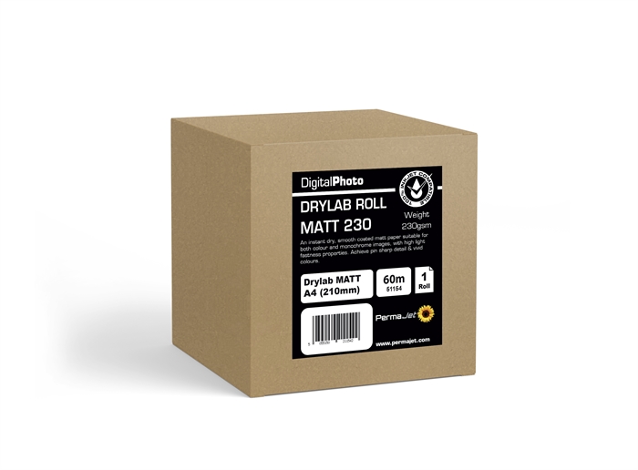 Permajet P75 Matt Drylab Rolle 240 g/m² - A4 x 60 Meter