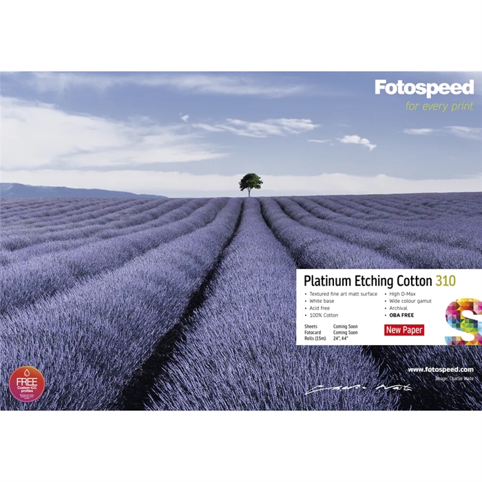 Fotospeed Platinum Etching Cotton 310 g/m² - A3, 25 Blatt